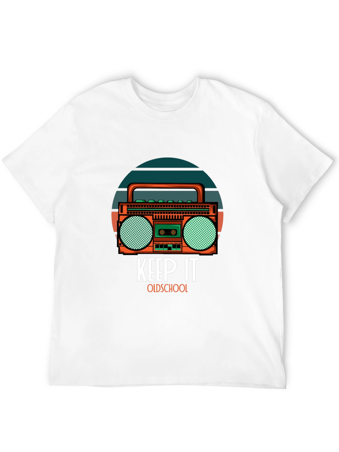 Retro Boombox Graphic T-Shirt - Keep It Oldschool