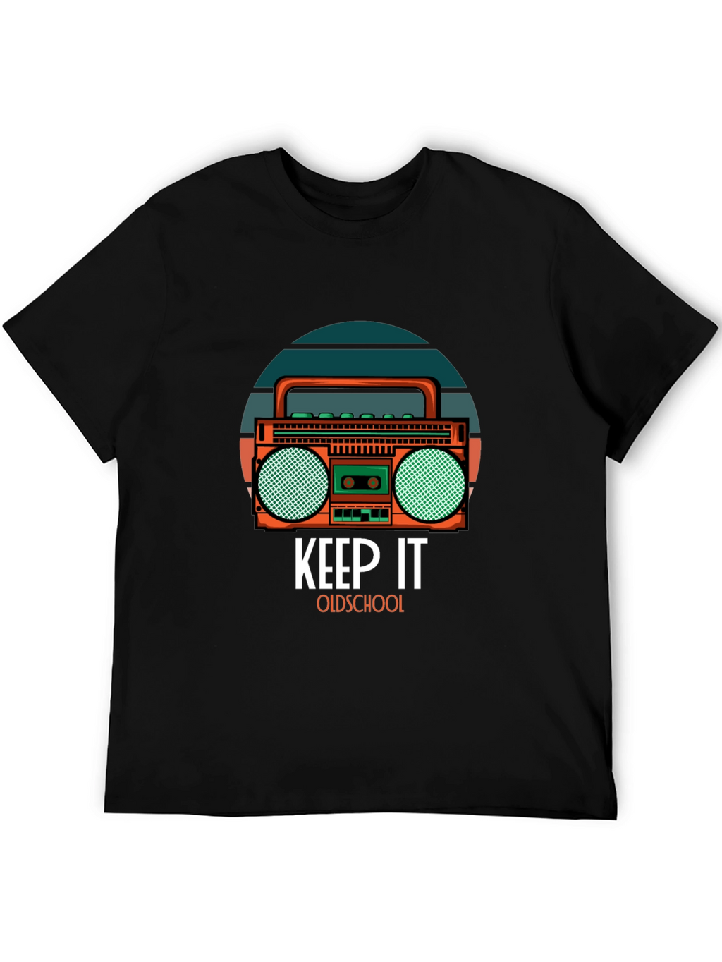 Retro Boombox Graphic T-Shirt - Keep It Oldschool