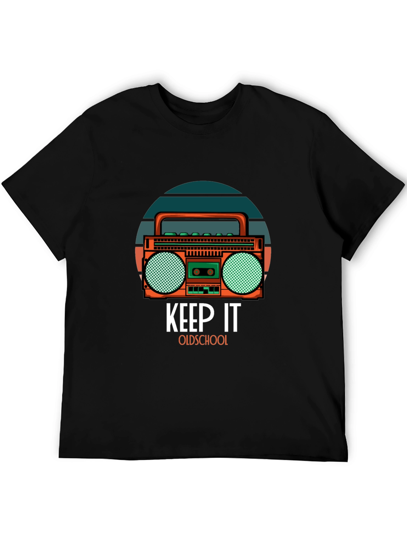 Retro Boombox Graphic T-Shirt - Keep It Oldschool