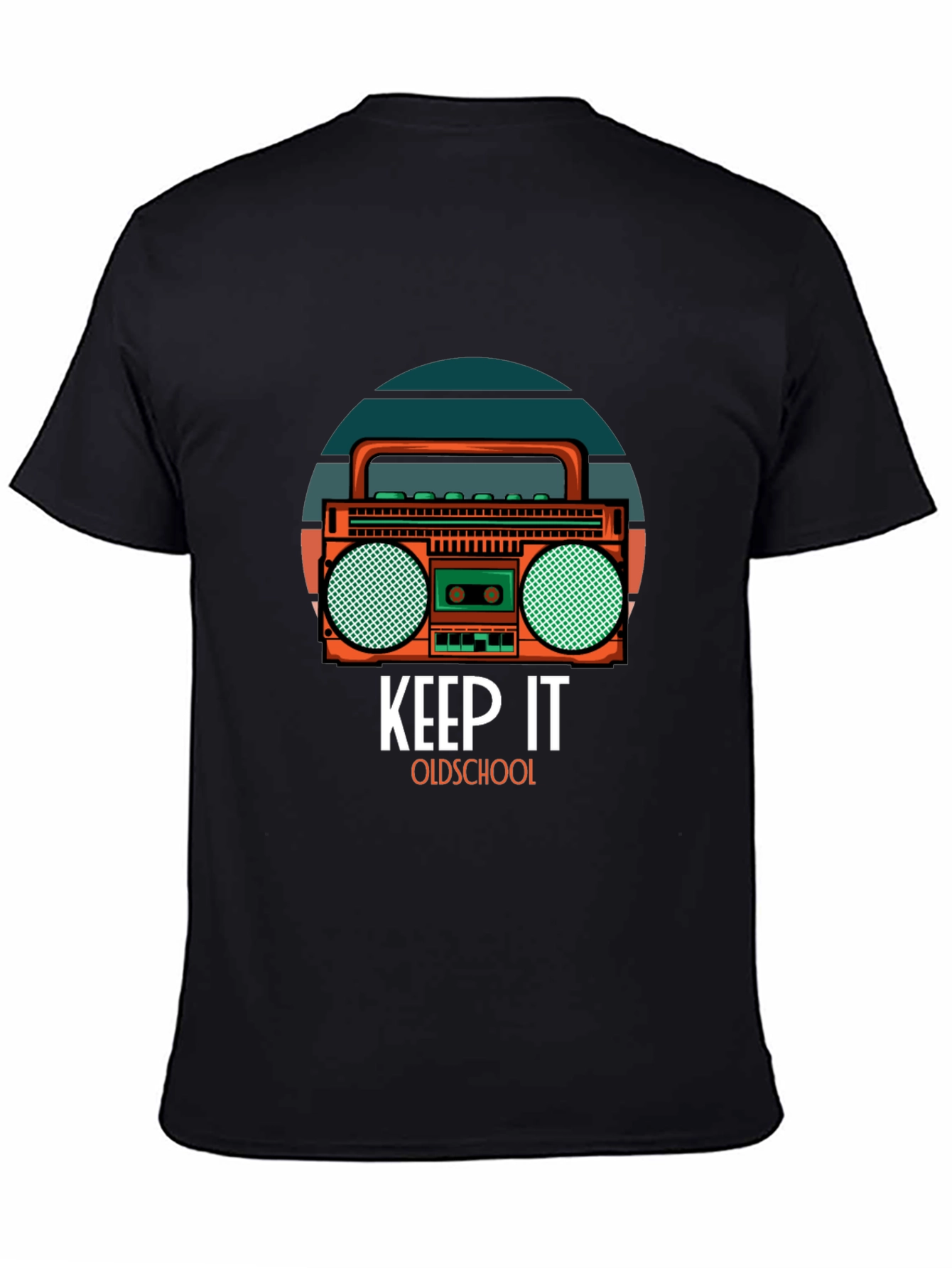Retro Boombox Graphic T-Shirt - Keep It Oldschool