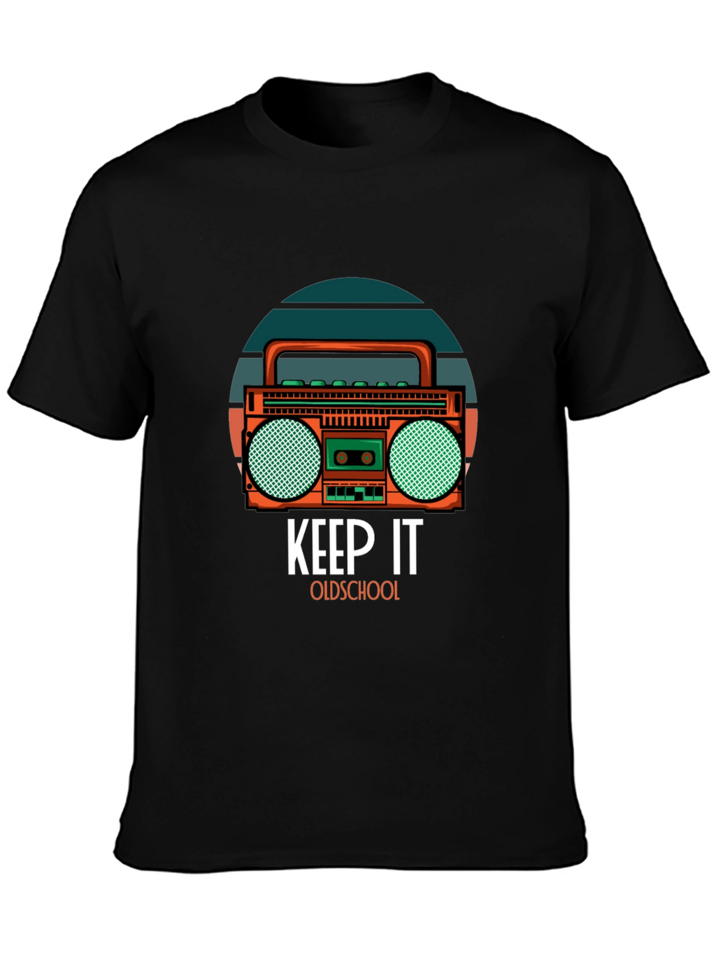 Retro Boombox Graphic T-Shirt - Keep It Oldschool