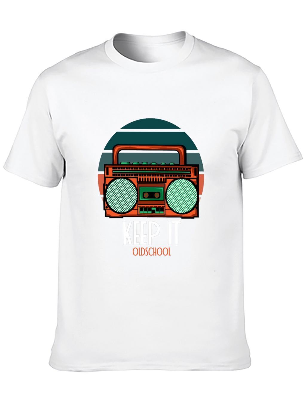 Retro Boombox Graphic T-Shirt - Keep It Oldschool