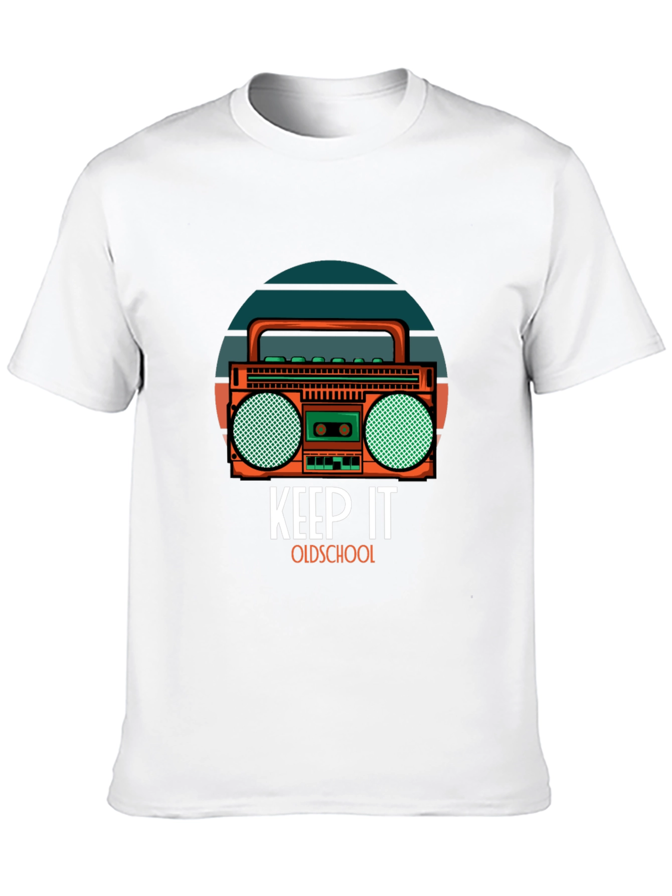 Retro Boombox Graphic T-Shirt - Keep It Oldschool