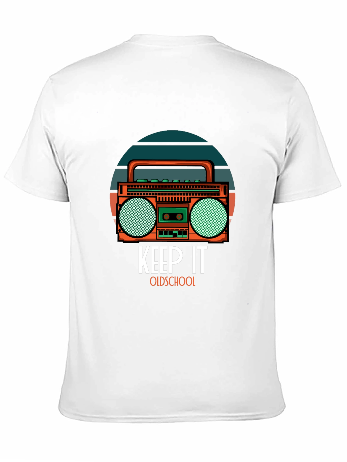 Retro Boombox Graphic T-Shirt - Keep It Oldschool