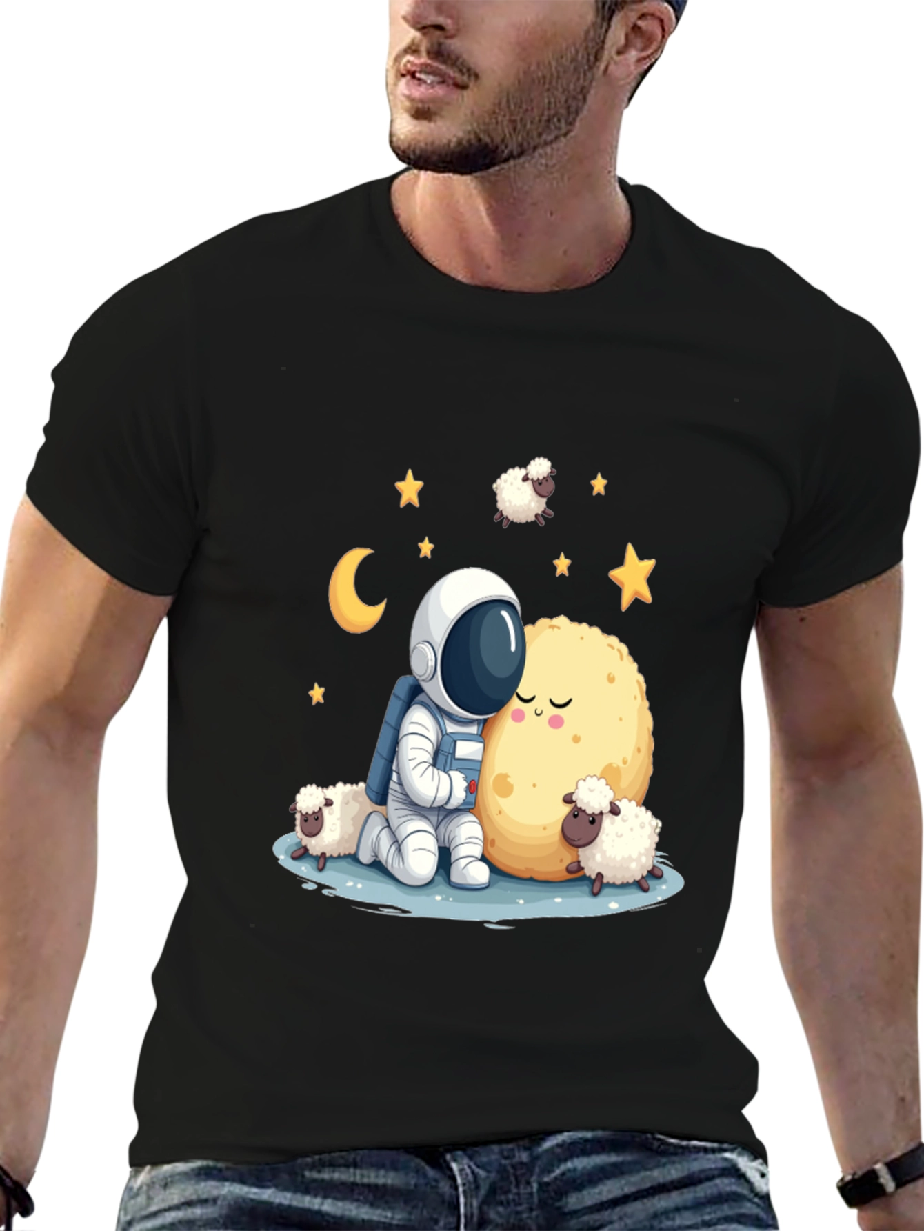 Astronaut Sheep Moon Graphic Tee
