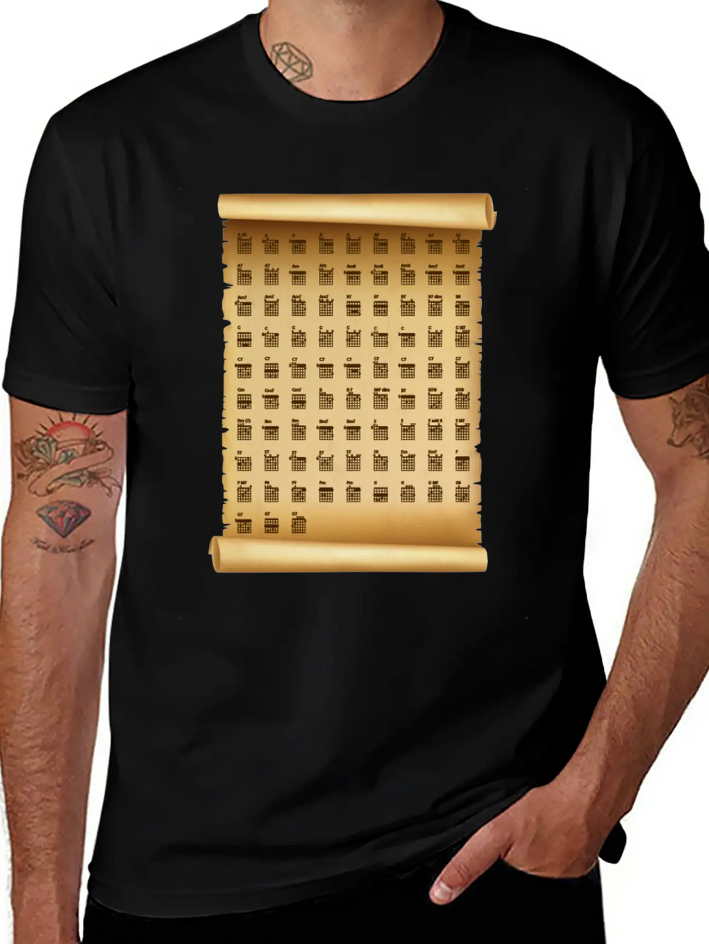 F Chord Guitar Plectron Note Melody Gift Basic Graphic T-Shirt – Daily Comfort In Soft Cotton