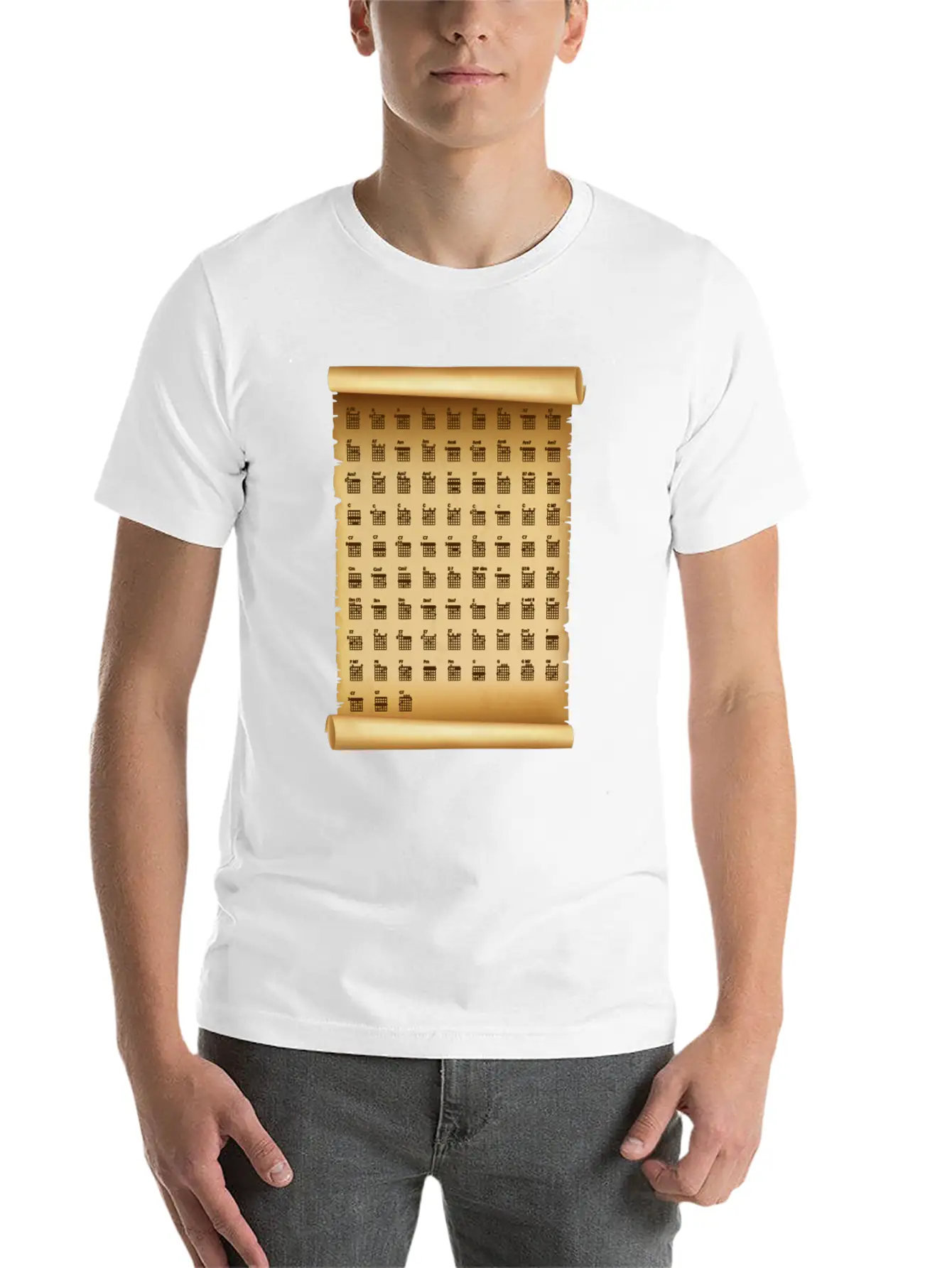 F Chord Guitar Plectron Note Melody Gift Basic Graphic T-Shirt – Daily Comfort In Soft Cotton