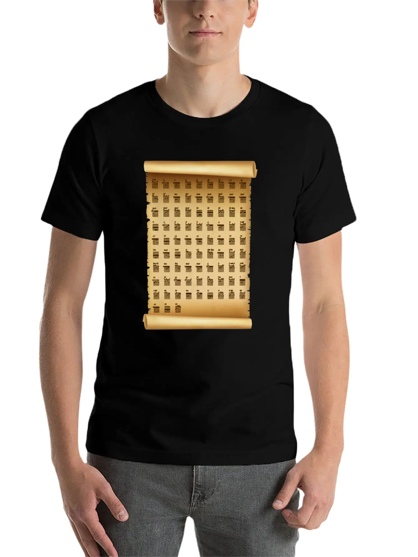 F Chord Guitar Plectron Note Melody Gift Basic Graphic T-Shirt – Daily Comfort In Soft Cotton