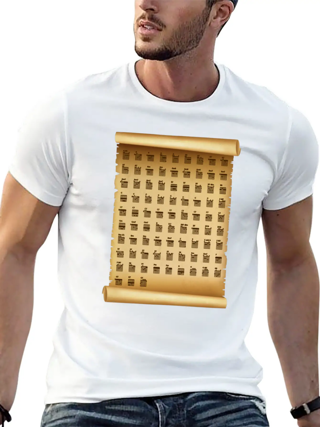 F Chord Guitar Plectron Note Melody Gift Basic Graphic T-Shirt – Daily Comfort In Soft Cotton