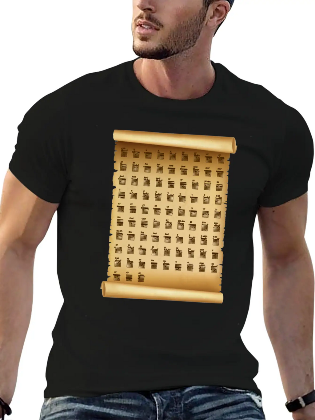 F Chord Guitar Plectron Note Melody Gift Basic Graphic T-Shirt – Daily Comfort In Soft Cotton