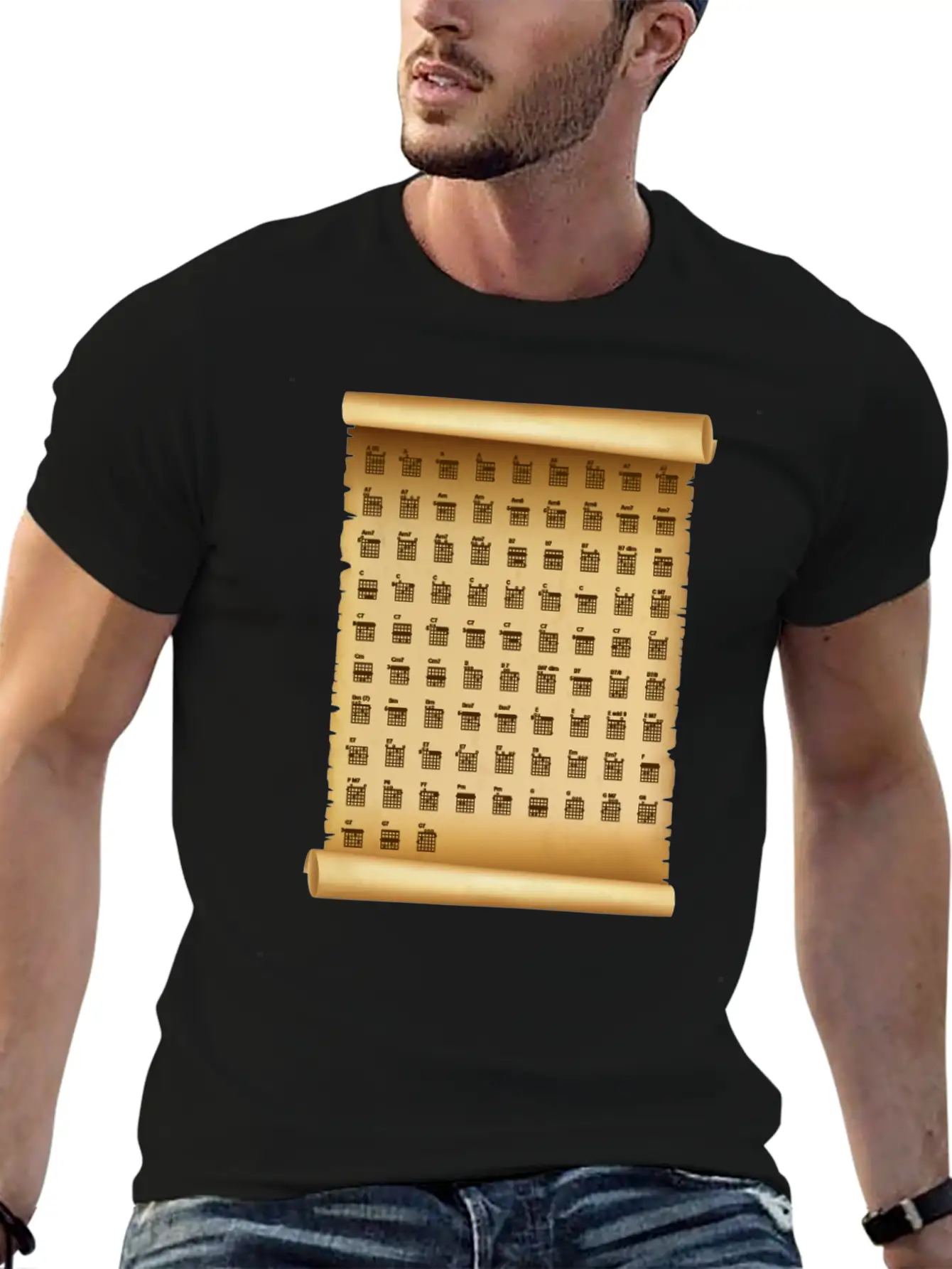 F Chord Guitar Plectron Note Melody Gift Basic Graphic T-Shirt – Daily Comfort In Soft Cotton