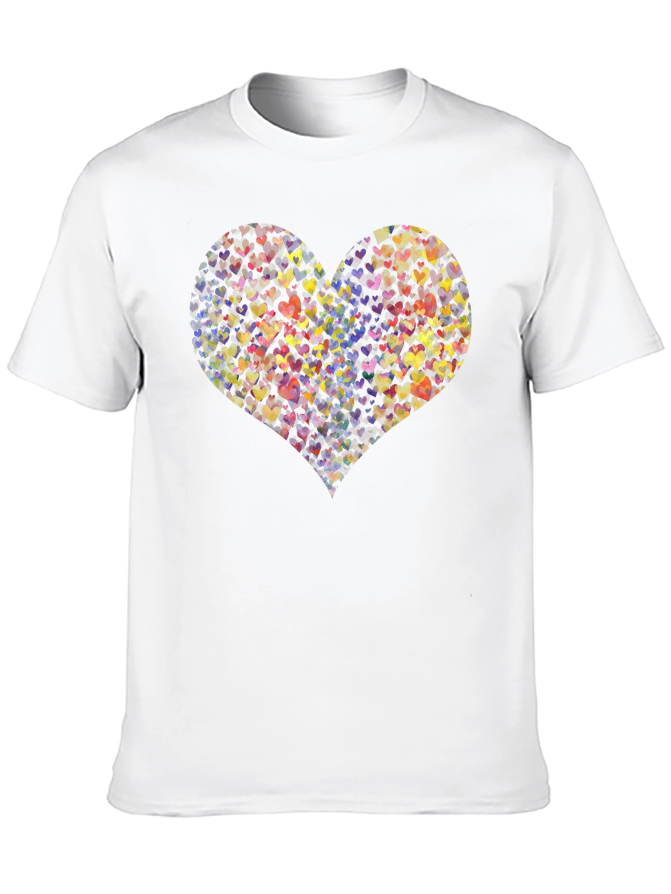 Heartful T-Shirt: Colorful Love Design