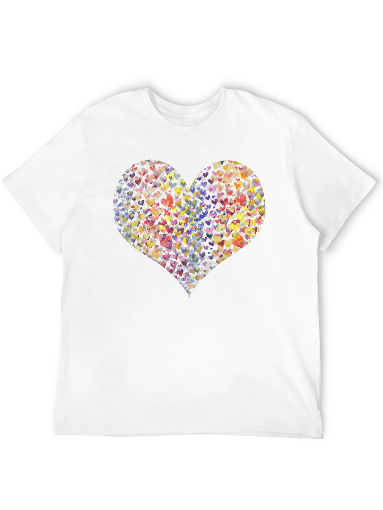 Heartful T-Shirt: Colorful Love Design