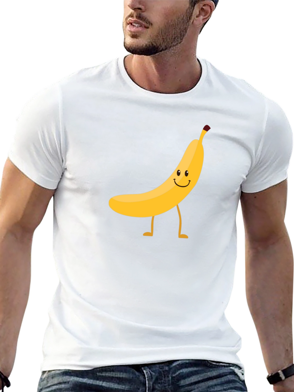 Funny Banana Graphic Tee - Black Cotton T-Shirt