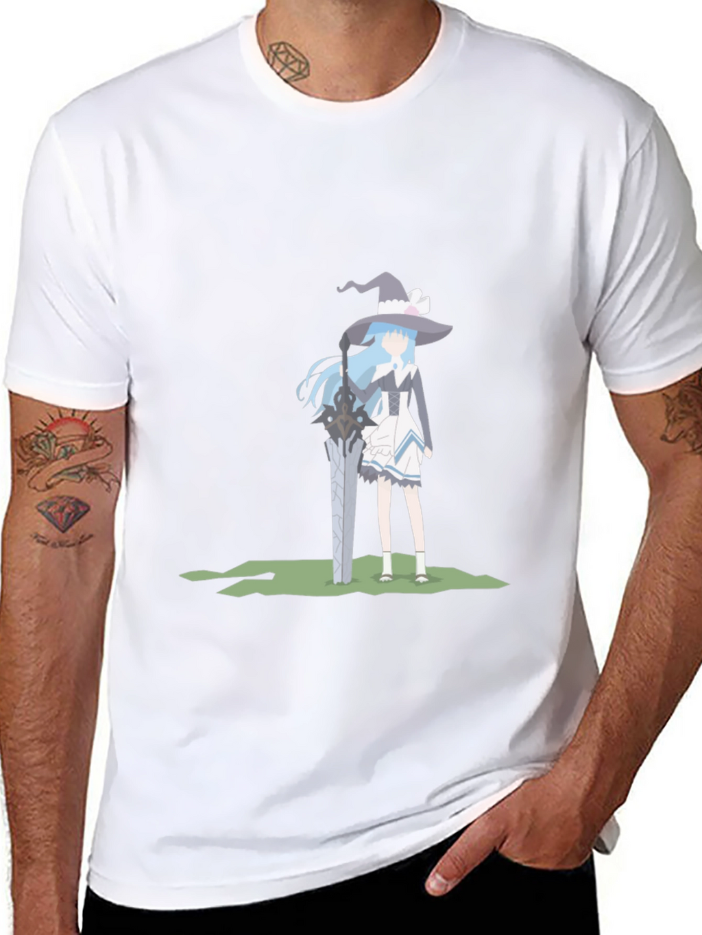 Anime Girl Sword T-Shirt - Stylish Graphic Tee