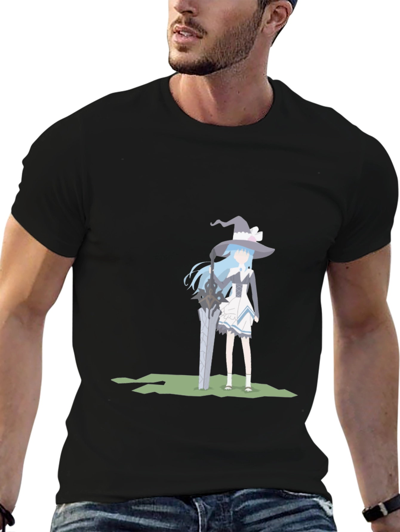 Anime Girl Sword T-Shirt - Stylish Graphic Tee