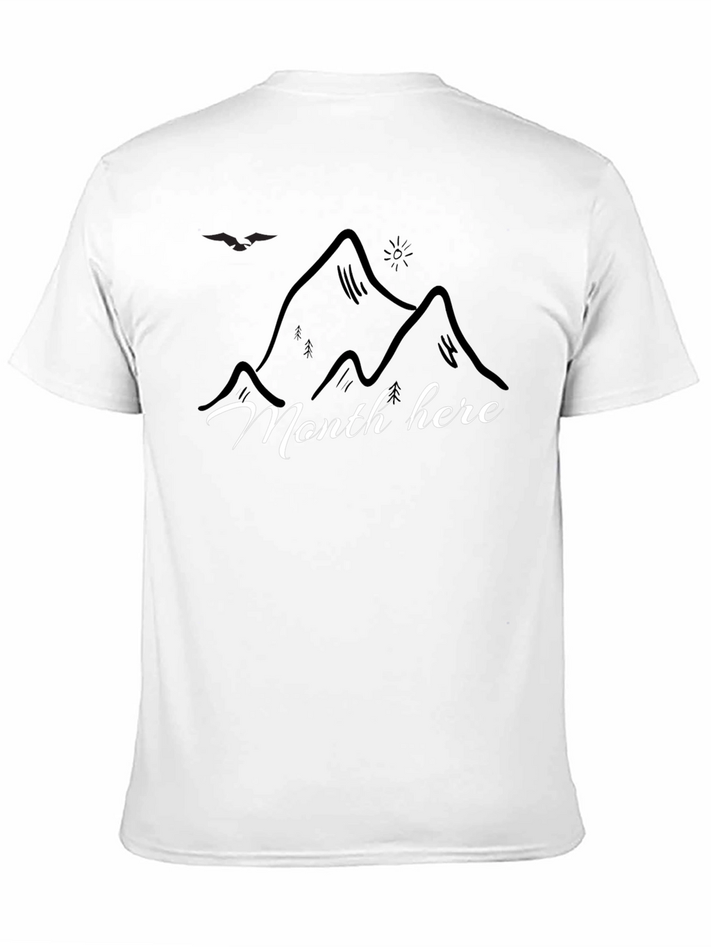 Mountain Scene Graphic Black T-Shirt