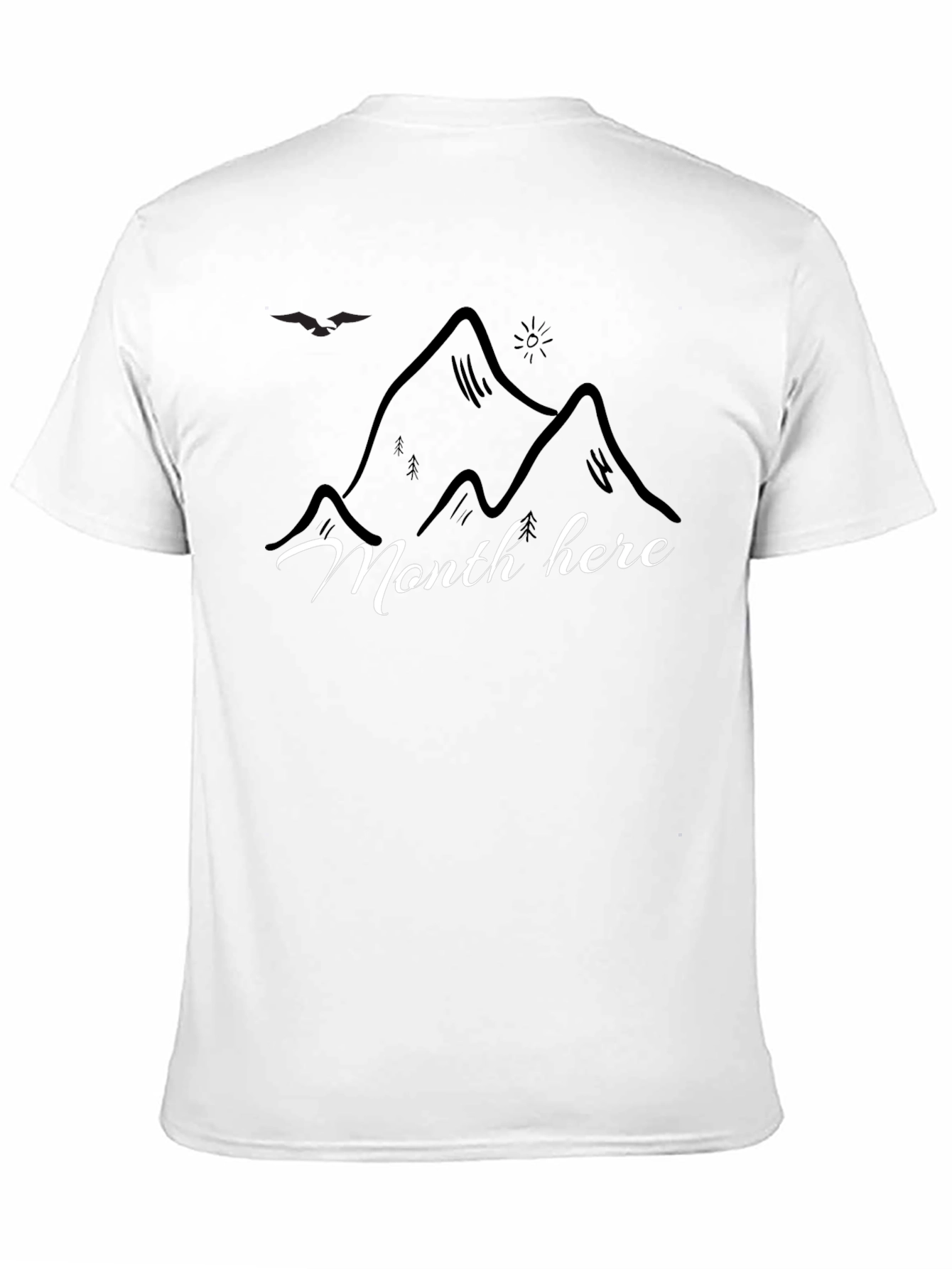 Mountain Scene Graphic Black T-Shirt