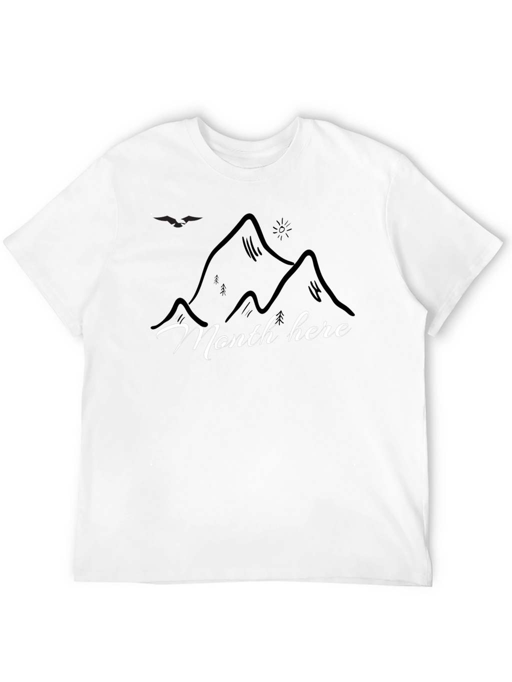 Mountain Scene Graphic Black T-Shirt