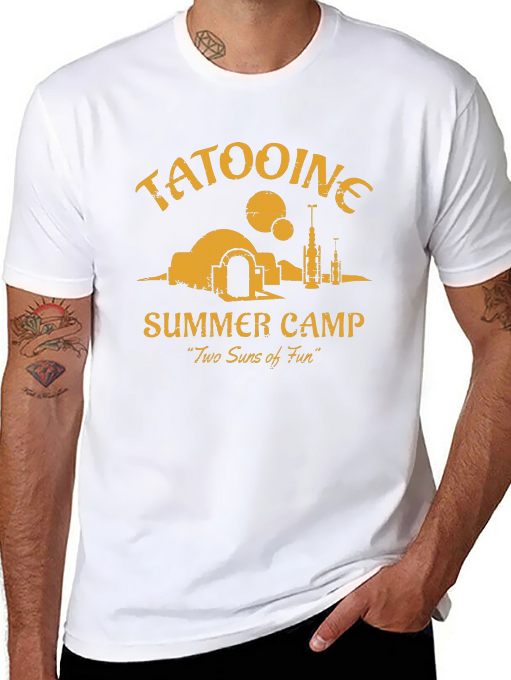 Tatooine Summer Camp Black Graphic Tee