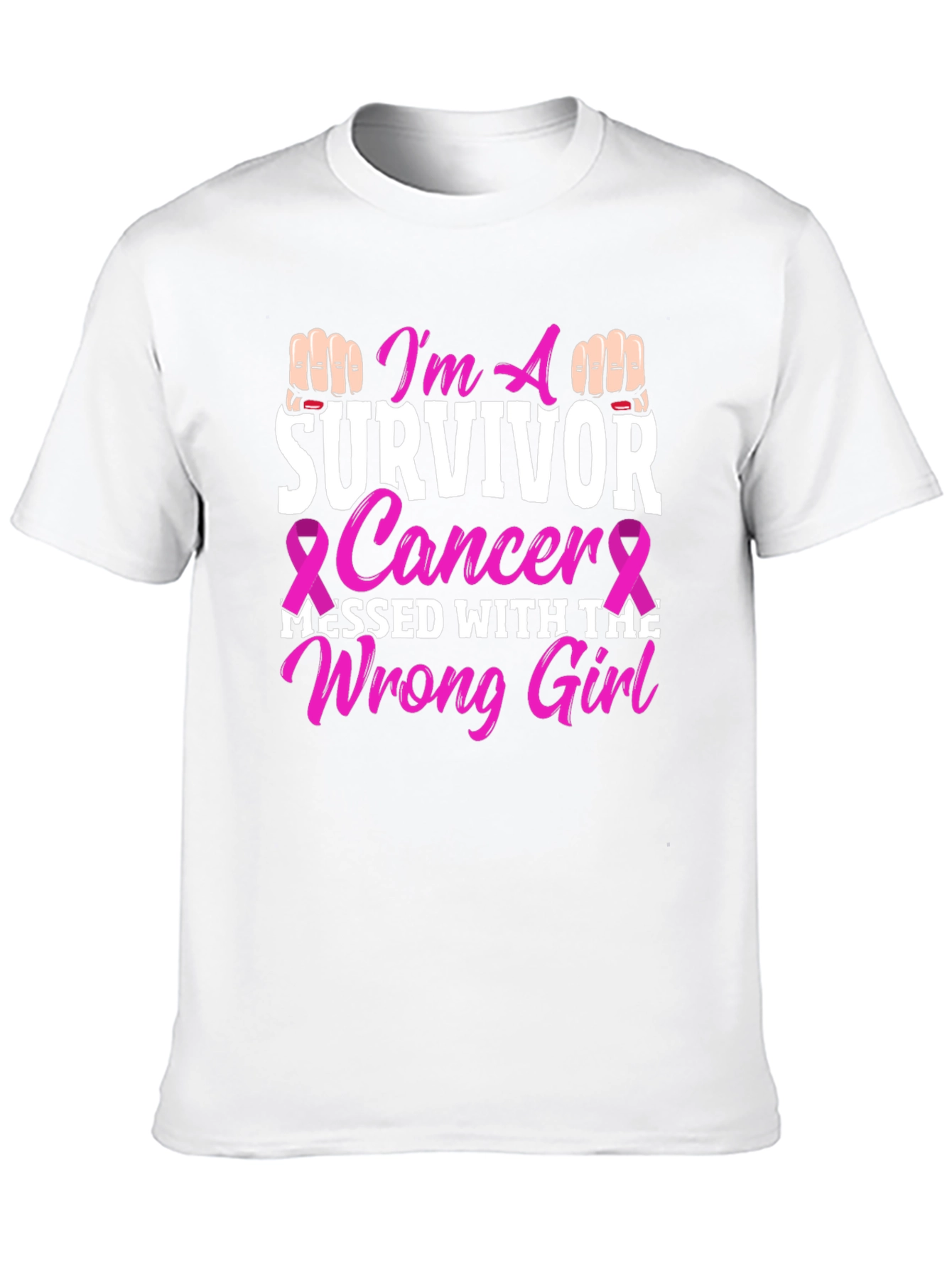 Cancer Survivor Graphic Tee - Messed With The Wrong Girl