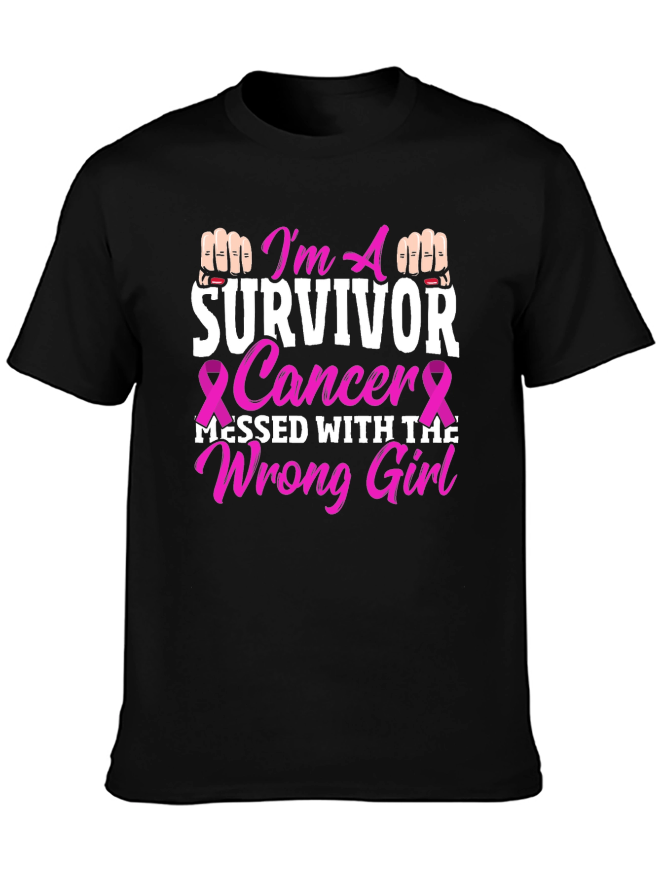 Cancer Survivor Graphic Tee - Messed With The Wrong Girl