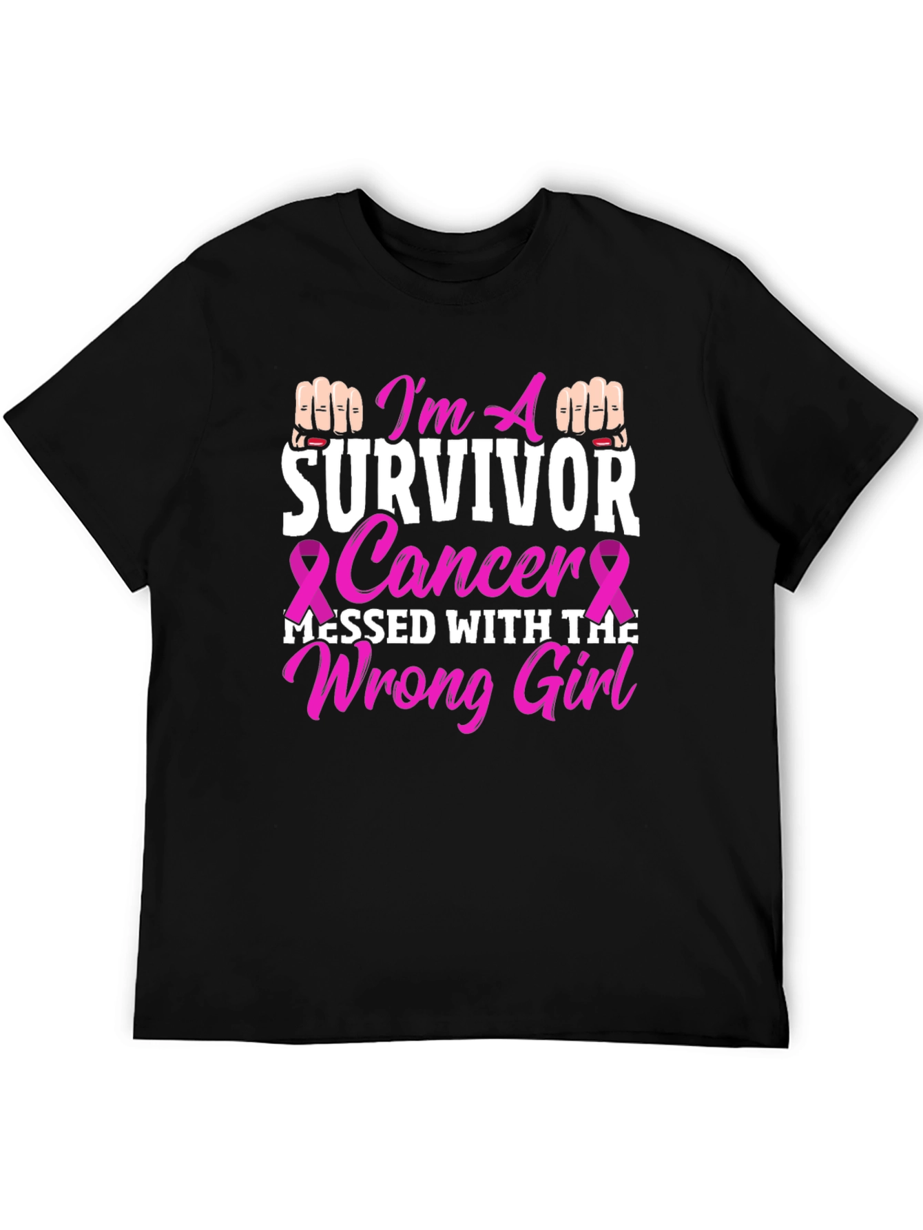 Cancer Survivor Graphic Tee - Messed With The Wrong Girl