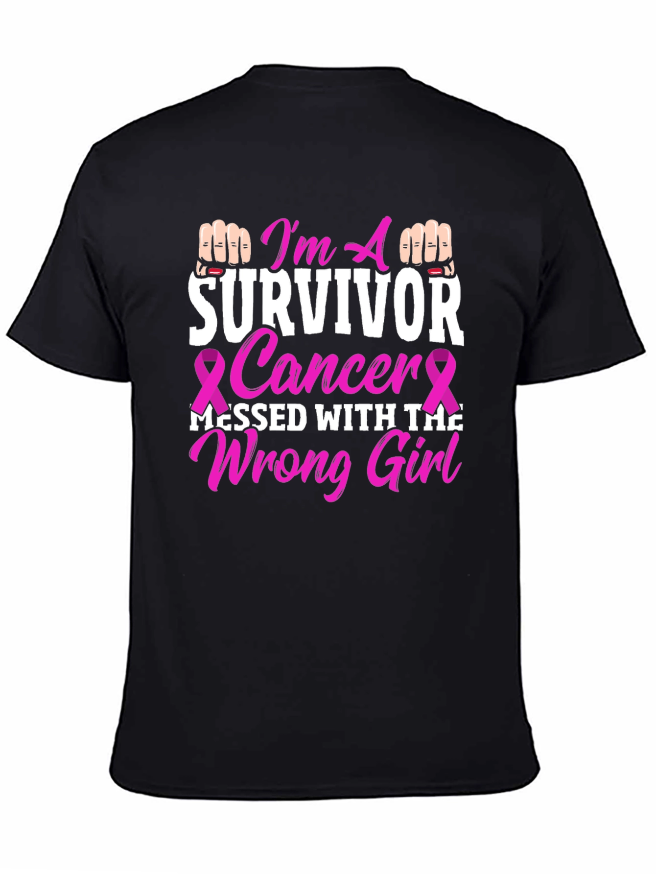 Cancer Survivor Graphic Tee - Messed With The Wrong Girl