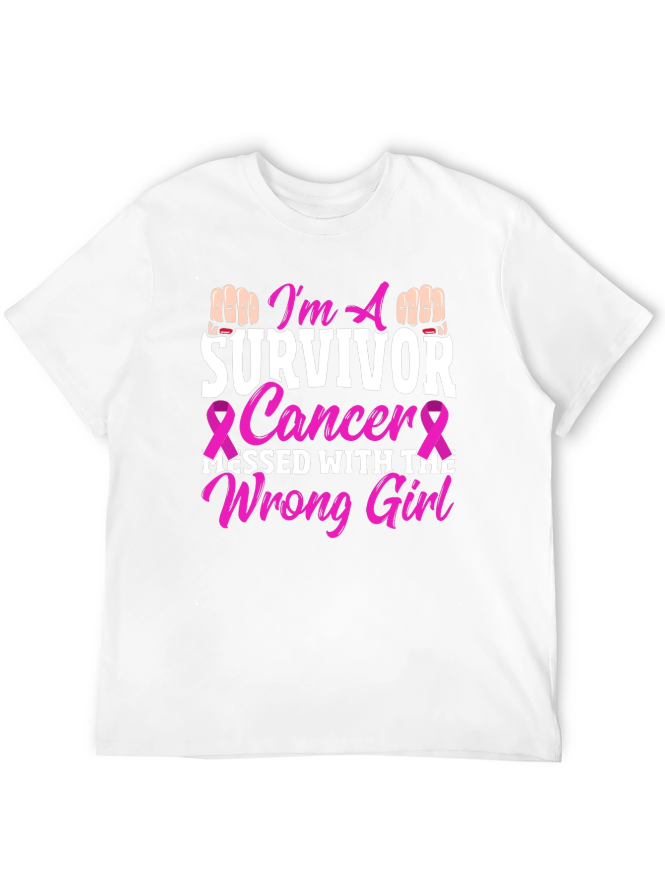 Cancer Survivor Graphic Tee - Messed With The Wrong Girl