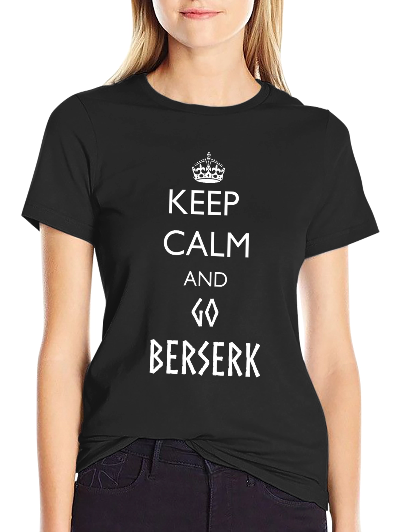 Keep Calm and Go Berserk Black T-Shirt