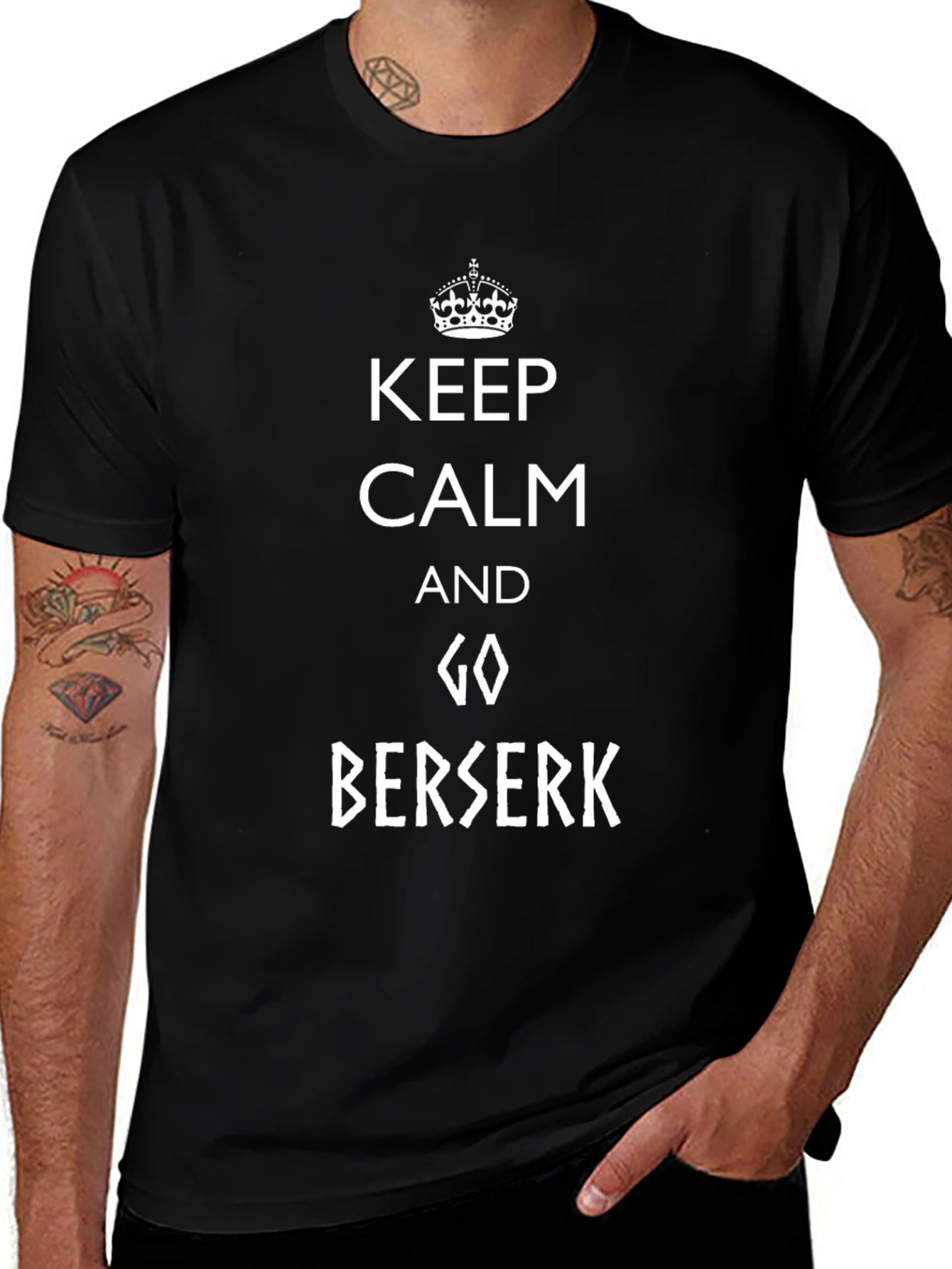 Keep Calm and Go Berserk Black T-Shirt