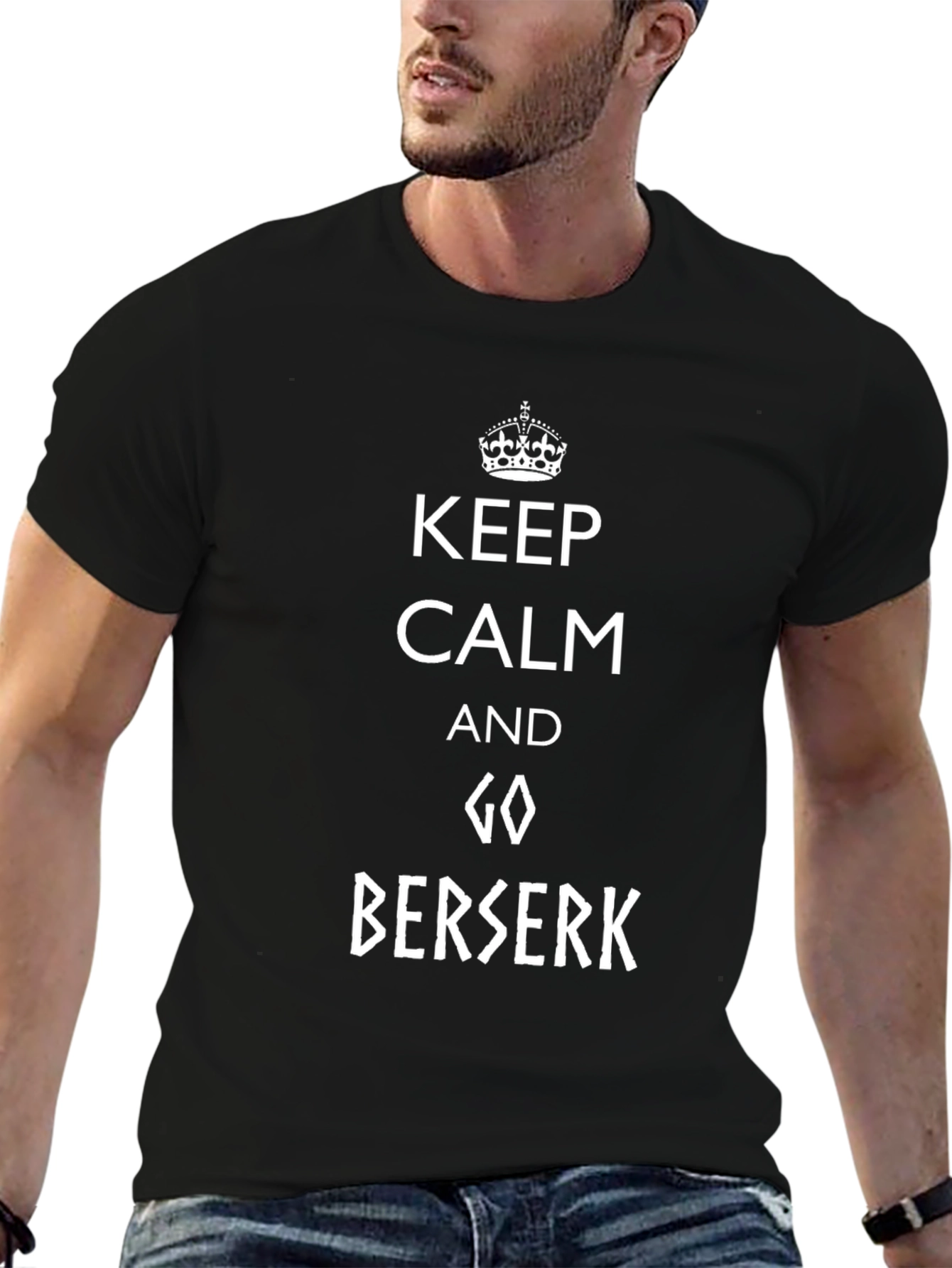 Keep Calm and Go Berserk Black T-Shirt