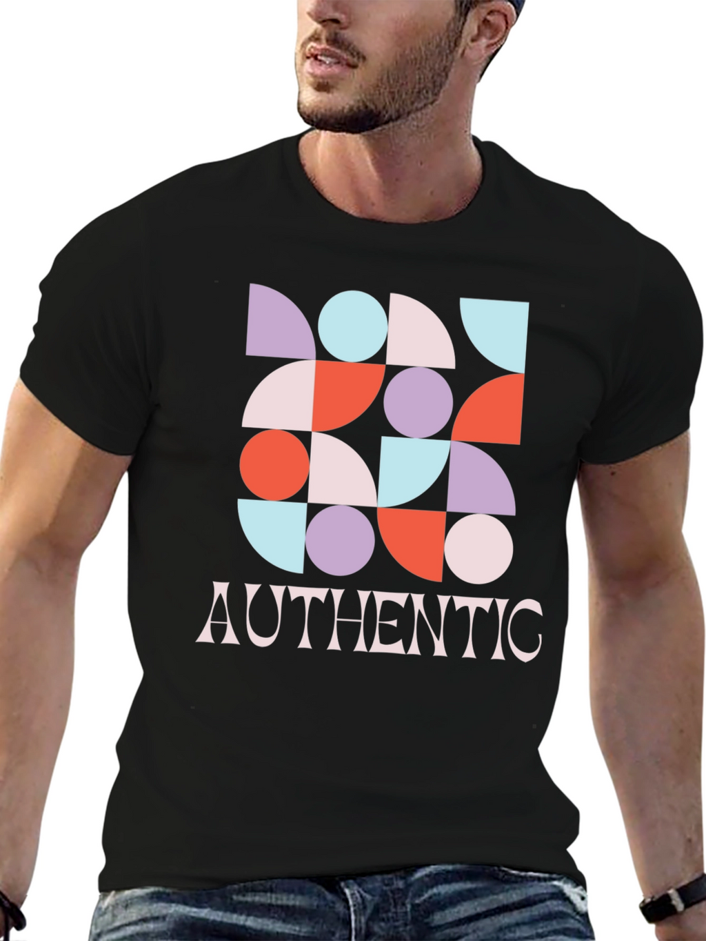 Geometric Graphic Authentic T-Shirt