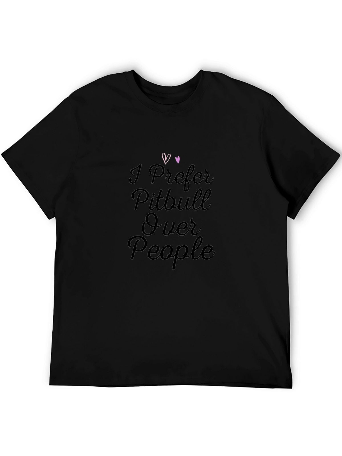 Pitbull Lover Black T-Shirt - I Prefer Pitbull Over People