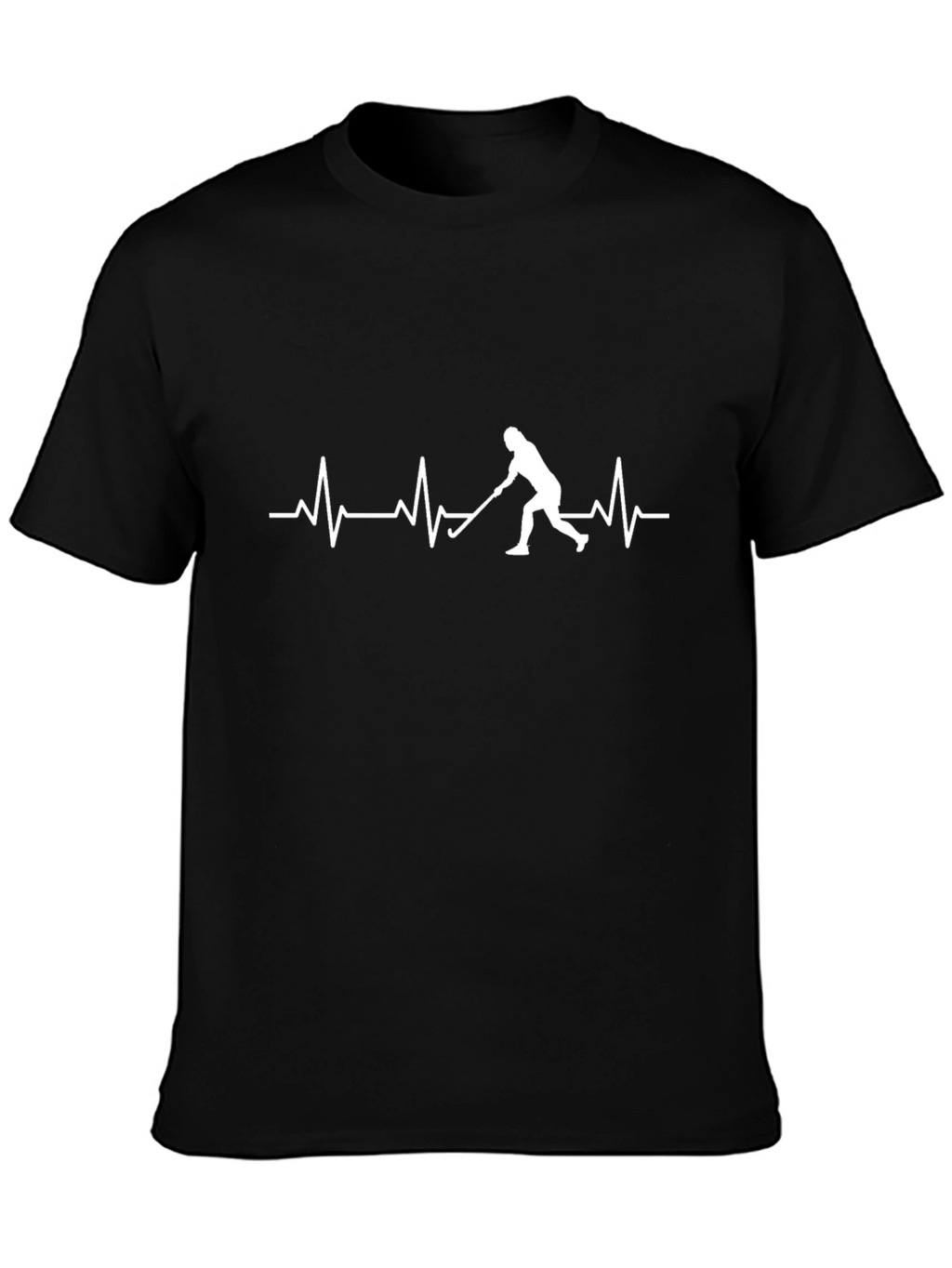 Hockey Heartbeat T-Shirt - Black