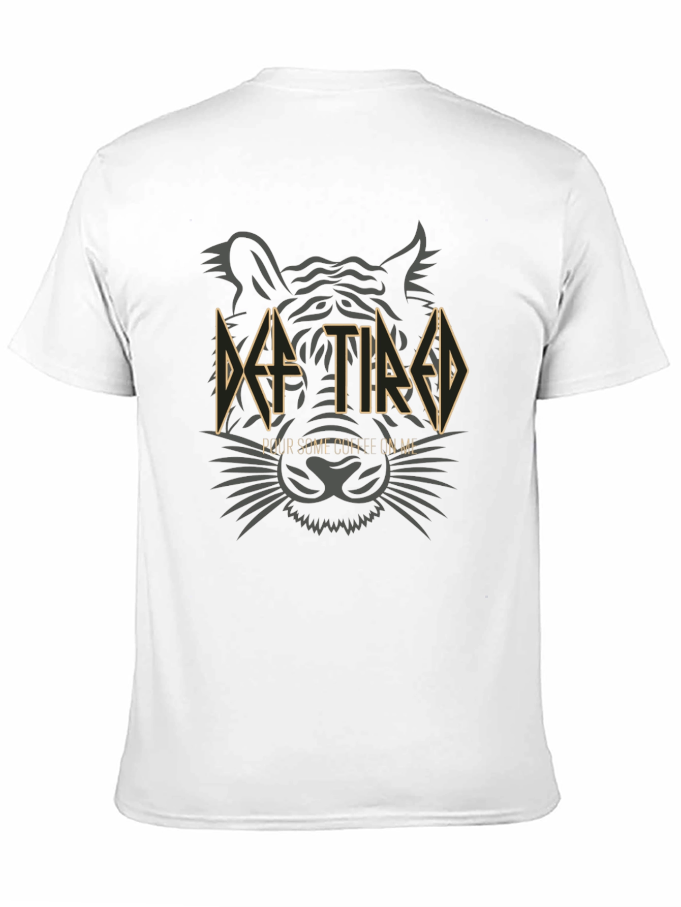 Def Tired Coffee T-Shirt - Graphic Tee for Coffee Lovers