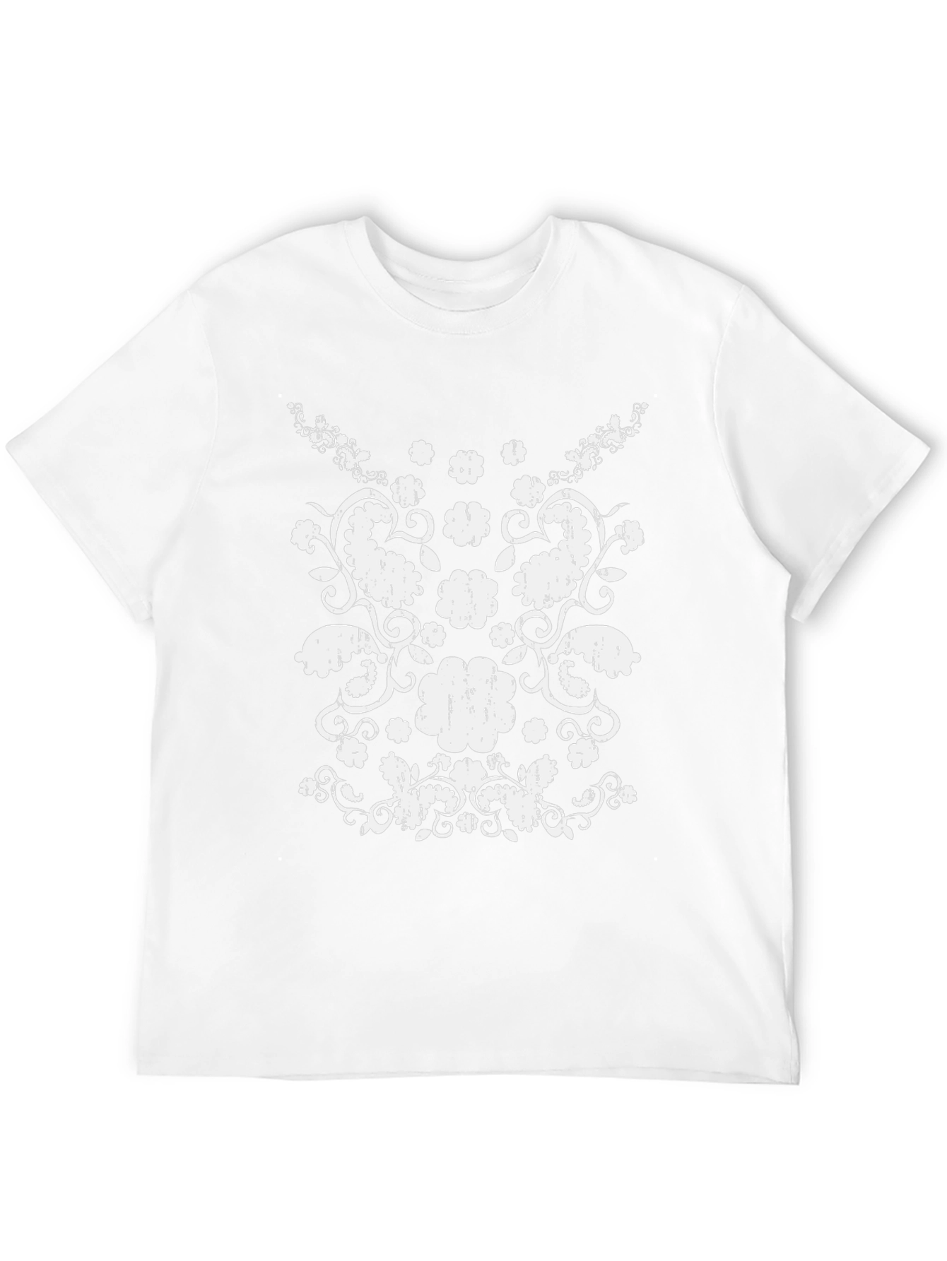 Distressed Floral Graphic Black Tee