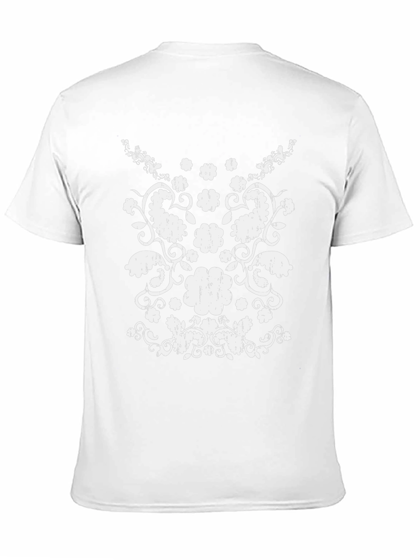 Distressed Floral Graphic Black Tee