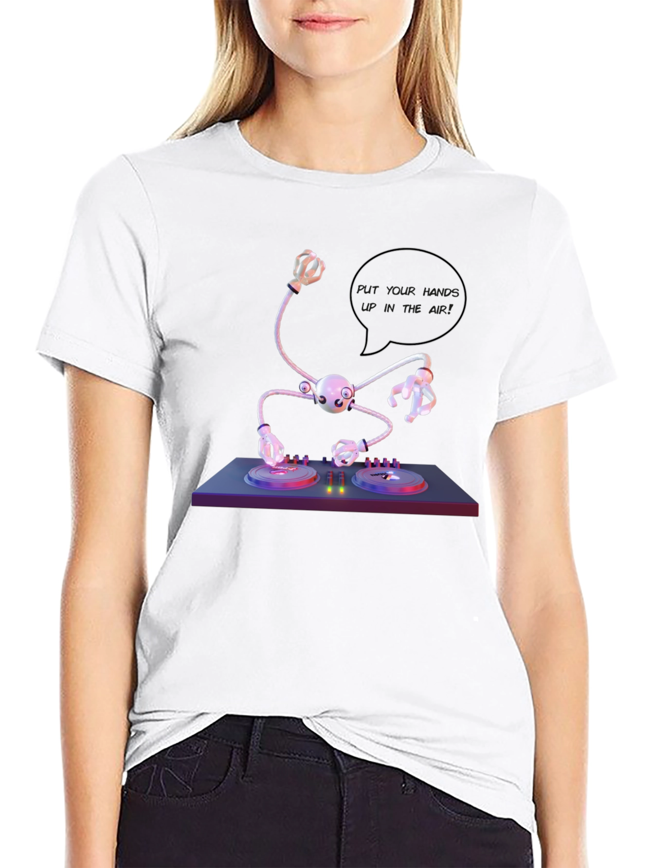 DJ Robot T-Shirt - Futuristic Music Party Tee