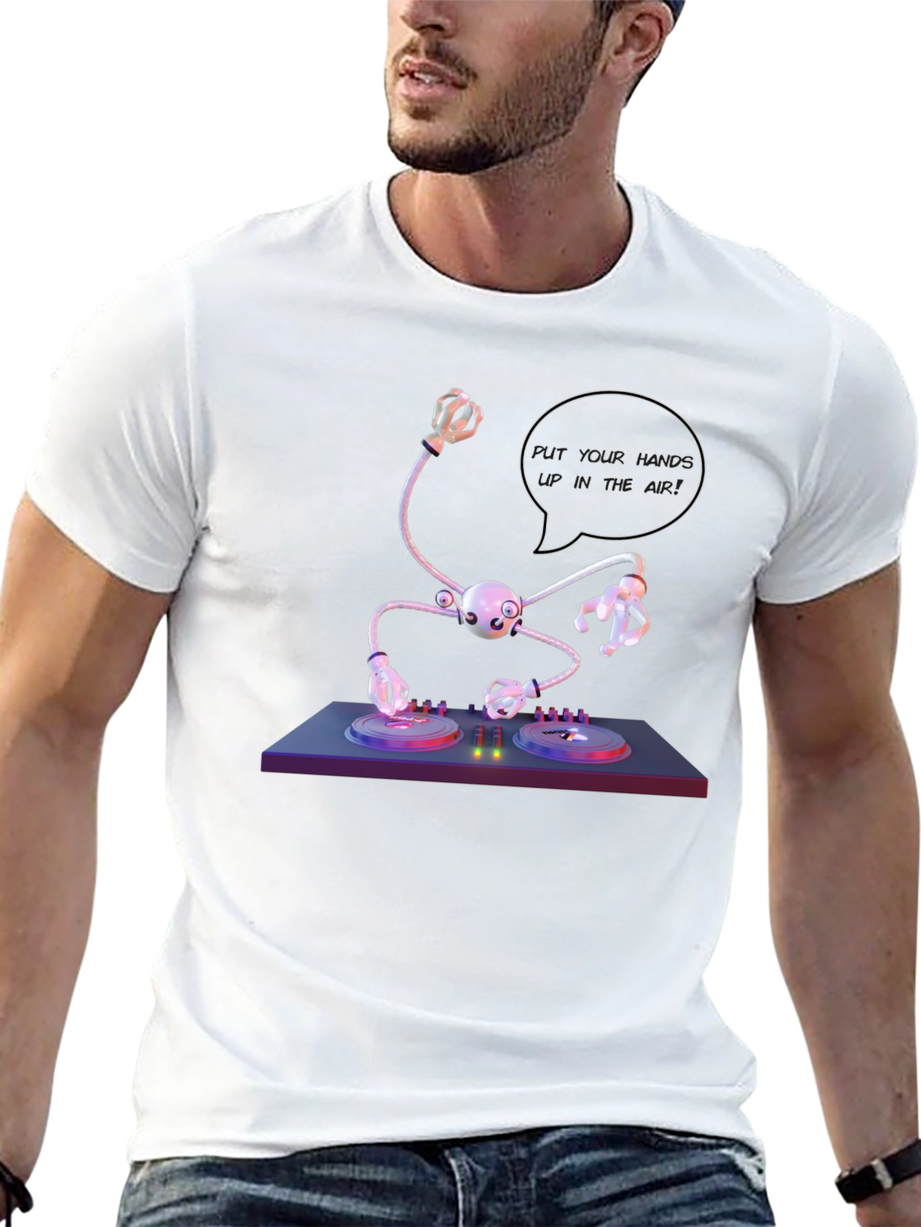 DJ Robot T-Shirt - Futuristic Music Party Tee