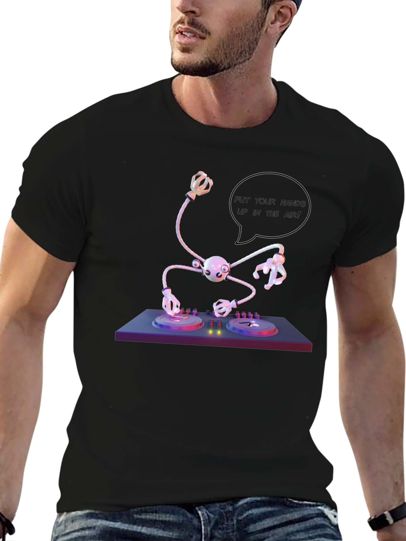 DJ Robot T-Shirt - Futuristic Music Party Tee