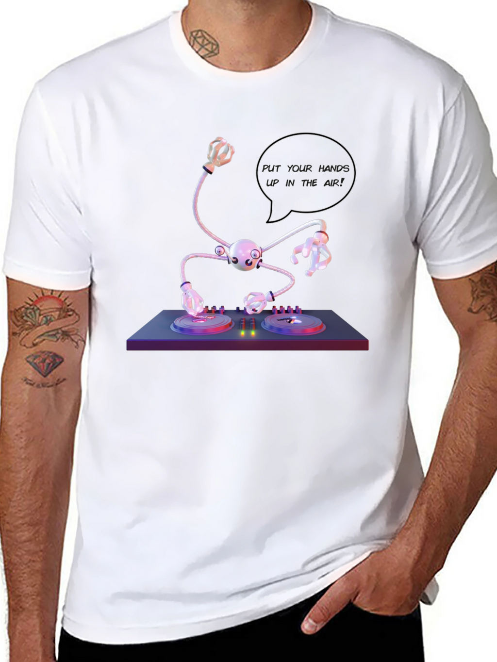DJ Robot T-Shirt - Futuristic Music Party Tee