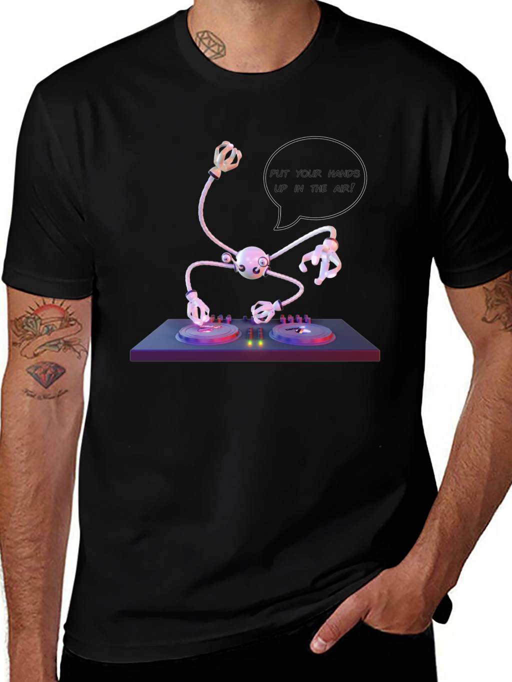 DJ Robot T-Shirt - Futuristic Music Party Tee