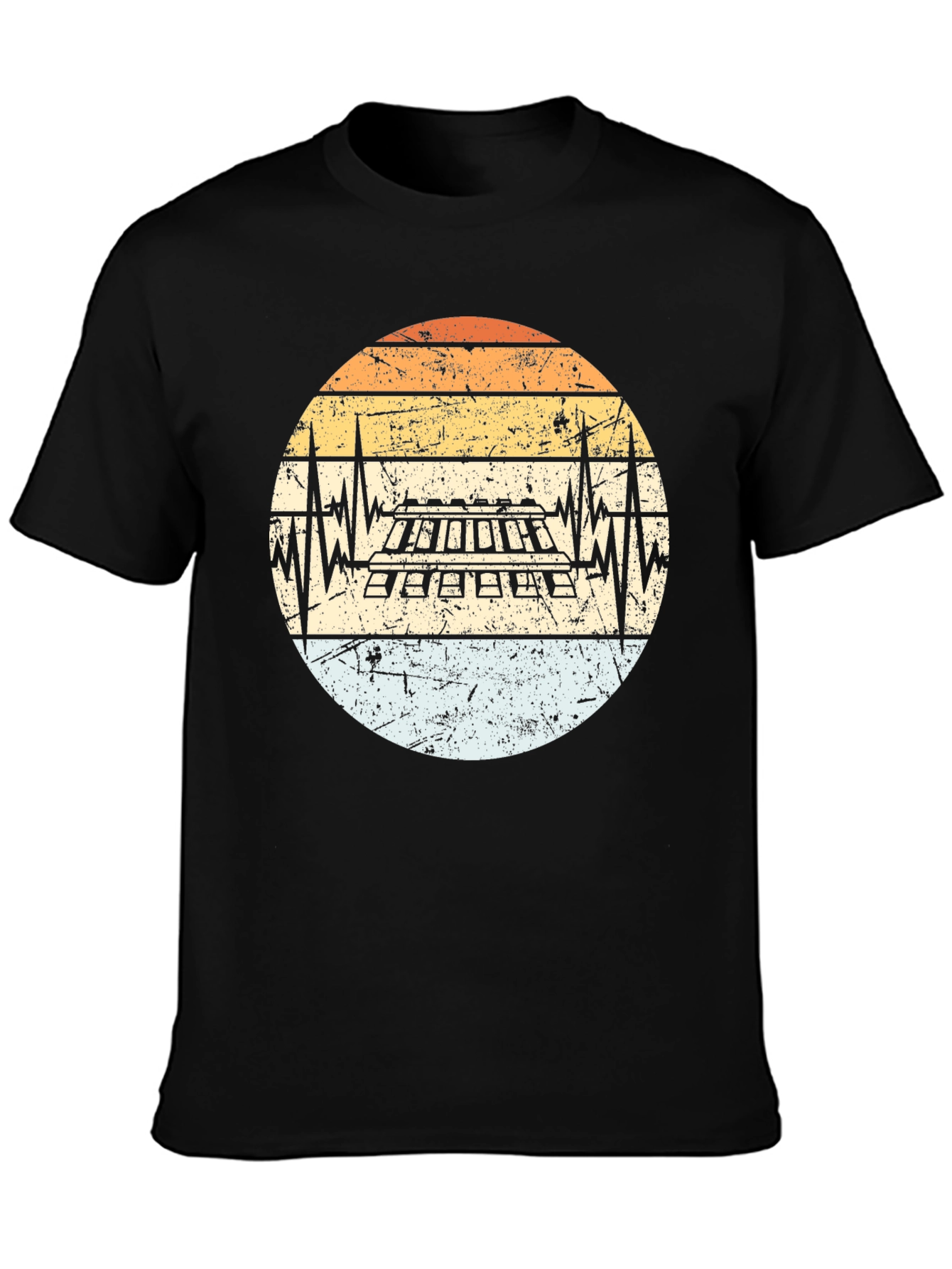 Keyboard Heartbeat Retro T-Shirt
