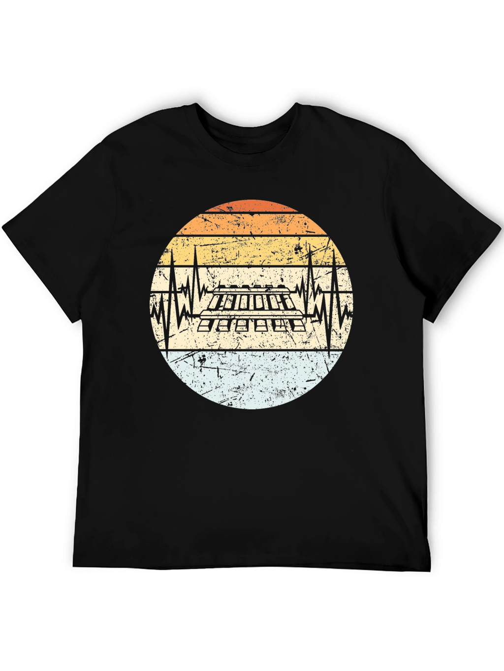 Keyboard Heartbeat Retro T-Shirt