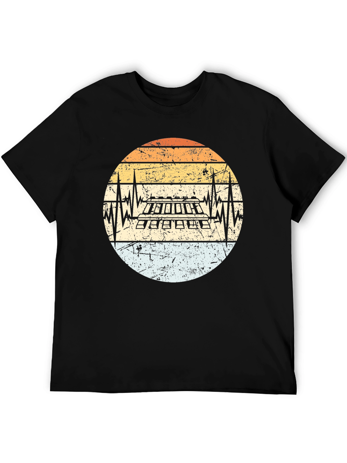 Keyboard Heartbeat Retro T-Shirt