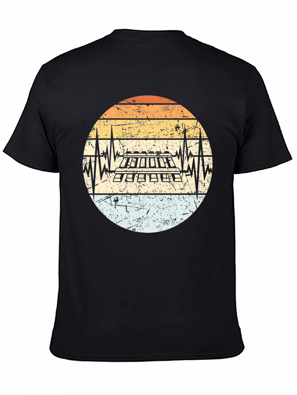 Keyboard Heartbeat Retro T-Shirt