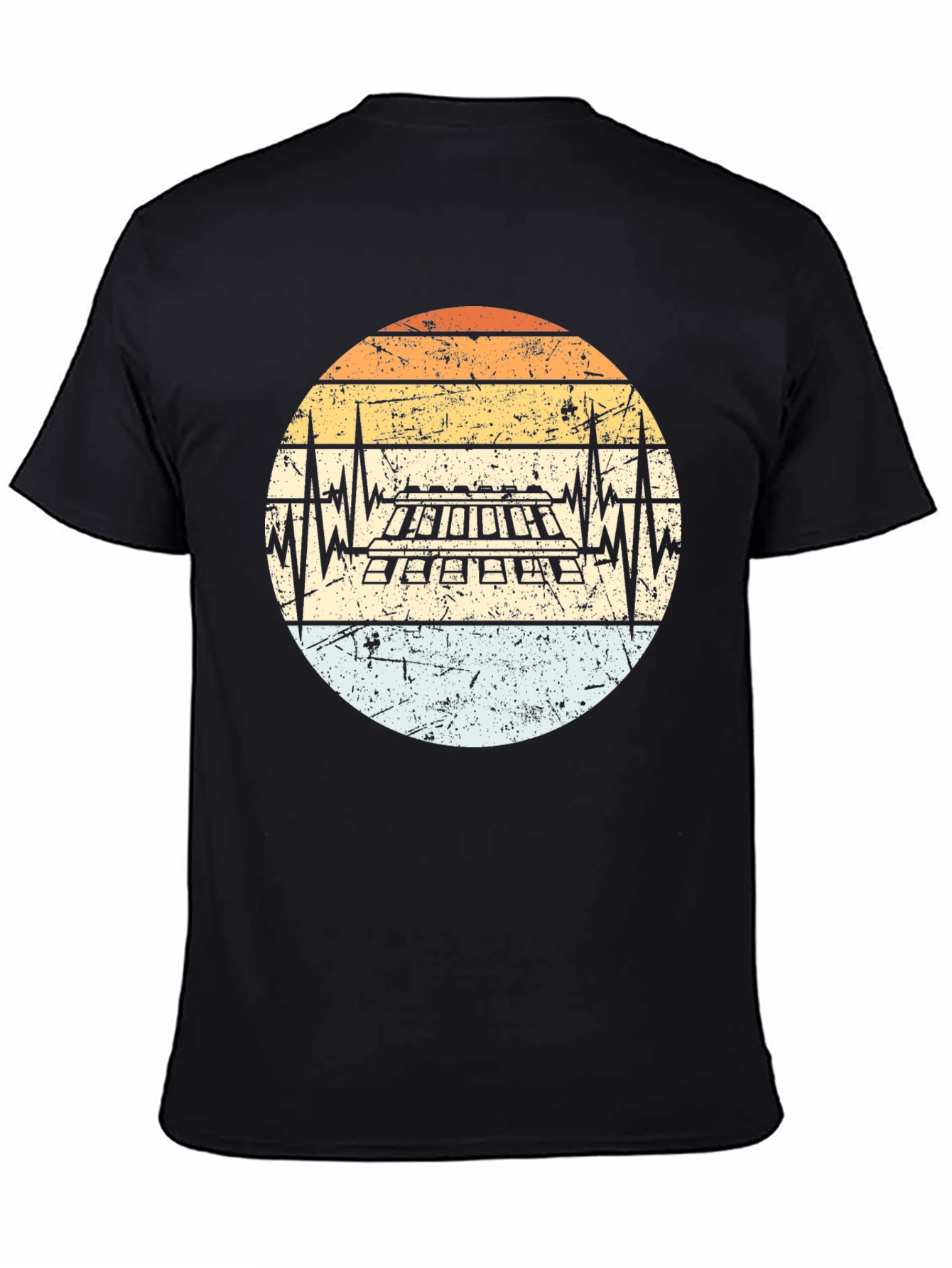 Keyboard Heartbeat Retro T-Shirt