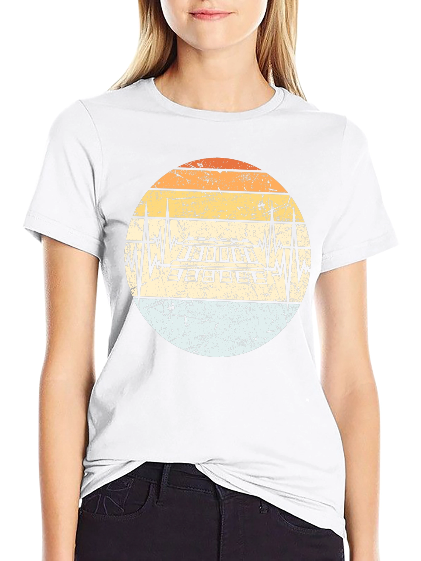 Keyboard Heartbeat Retro T-Shirt