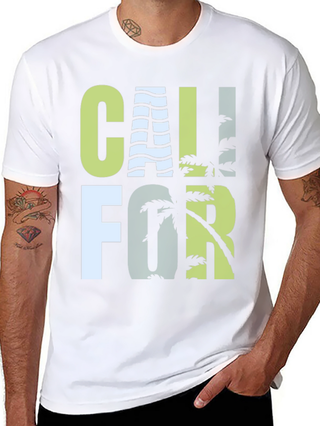 California Graphic T-Shirt - Palm Tree Design